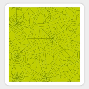 Spiderwebs- acid green Sticker